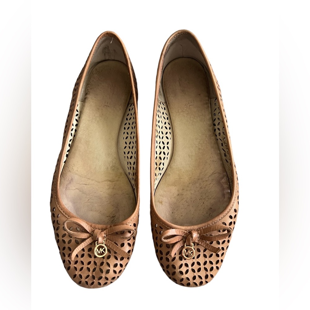Michael Kors Leather Flats Authentic Tan